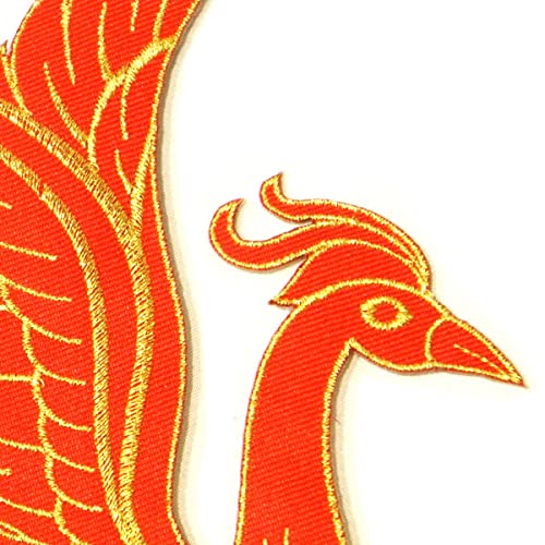 打掛 赤 金色の鶴 鳳凰刺繍 Amazon.co.jp: 大きな刺繍 アイロンワッペン【鳳凰】火の鳥 鳳皇